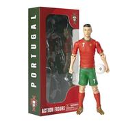 Megableu - Figurine Foot Ronaldo - 20 cm - Grande Figurine Footballeur Réaliste & Articulée - Licence Officielle - 10 Points d’Articulation - Jouet Football Equipe Portugal - Idée Cadeau Fans Ronaldo