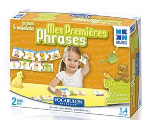 Megableu - MES PREMIERES PHRASES - Jeu Educatif Apprentissage du Langage pour Enfants dès 2 ans - Puzzle Jeux Educatifs Evolutifs de 2 à 5 ans - Observation - 48 pièces à assembler - En Français