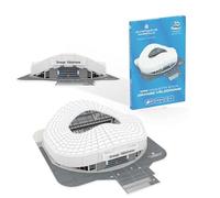 Megableu - Mini Puzzle 3D Olympique de Marseille - Mini Maquette Stade Orange Vélodrome - 37 Pièces Numérotées - Montage sans Colle - Dès 7 Ans - Produit Officiel Om - Idée Cadeau Supporter