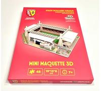 Megableu Mini Puzzle 3D RC Lens Stade Bollaert - 48 Pièces Officiel | Maquette dès 7 ans - Montage sans colle ni outils, format compact 19 x 19 x 5 cm à exposer sur un bureau ou une étagère