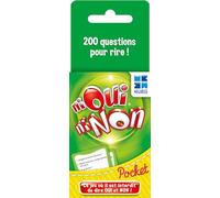 Megableu Ni Oui Ni Non Pocket Classique Vert - Édition Française 7+ | 200 questions amusantes pour 2 joueurs et plus - Format poche de 33 cartes, répondez sans prononcer oui ni non