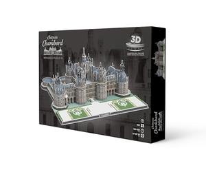 Megableu - Puzzle 3D CHATEAU DE CHAMBORD - Maquette Monument Historique Officielle - Assemblage Facile Sans Colle ni Outils - Puzzle 3D pour Adultes et Enfants dès 7 Ans - 189 Pièces - 41x39x21cm