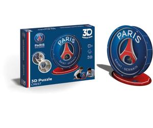 Megableu Puzzle 3D Écusson PSG - 19 Pièces sans Colle Officiel | Activité manuelle dès 7 ans - Format 29,3 x 27 x 17 cm à poser sur son socle ou accrocher au mur après montage