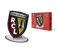 Megableu - Puzzle 3D Écusson RC Lens Officiel - Maquette À Monter sans Colle Ni Outils -Licence Officielle - Puzzle Foot Enfants dès 7 Ans - Objet Déco - Activité Manuelle - Cadeau Supporter RCL
