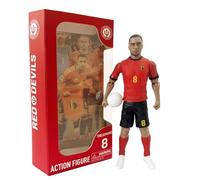 Megableu - Figurine Red Devils Tielemans - 20 cm - Grande Figurine de Football & Figurine de Football Articulée avec 10 Points d'Articulation - Licence Officielle Belgique - Figurine de Jeu de