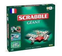 Megableu - SCRABBLE GÉANT - Jeu de Société Classique pour Adultes & Enfants dès 10 Ans - Version Française - Jeu avec Plateau Rotatif & Cales pour Lettres XXL - Chaque Mot Compte - 2 à 4 Joueurs
