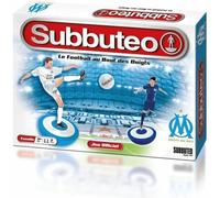 Megableu Subbuteo Om - Jeu de Société Foot de Pichenette Officiel | Version française pour 2 joueurs dès 6 ans - Jeu de stratégie et d’adresse avec figurines de l’OM et terrain en feutrine
