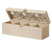 MÉGACRÉA Boite à thé Japon en Bois 4 Compartiments 30 x 10