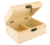 MÉGACRÉA Boite à thé/Tisane en Bois 2 Compartiments 14,5 x