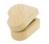 MÉGACRÉA Boite en Bois Coeur 13 x 11.5 H 6 cm - personnali