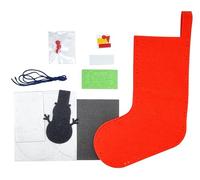 MÉGACRÉA Chaussette de Noël rouge en feutrine à assembler 2