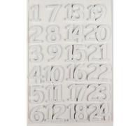 MÉGACRÉA Chiffres en Feutrine Calendrier de l'Avent Blanc 3