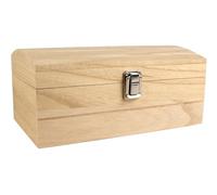 MegaCrea Coffre en Bois Couvercle bombé 25 x 15 x 11,5 cm