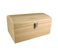 Coffre avec couvercle bombé en bois - 30 x 20 x 15 cm