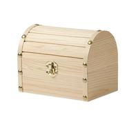 MÉGACRÉA Coffre Pirate en Bois 16 x 12,5 x 11 cm