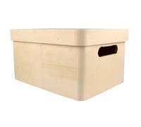 MÉGACRÉA Coffre Rangement en Bois 30 x 22 x 16 cm - personn