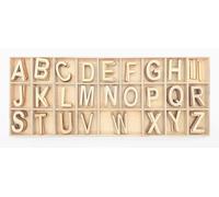 Coffret de 130 lettres en bois - 2,3 cm BOIS NATUREL