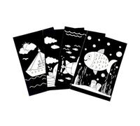 MÉGACRÉA Coloriages Velours Univers Marin 14,5 x 21 cm 4 pi