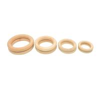 MégaCréa DIY - Anneaux en bois pour macramé 4 à 7 cm 8 pièces