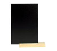 MegaCrea DIY Ardoise Mobile avec Socle en Bois 20 x 12,5 cm