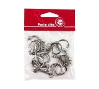 C' Top : Set 10 Attaches Porte Clefs Argentées