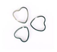MégaCréa DIY - Attache porte-clés coeur Argenté 3,5 cm x 6 pièces