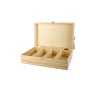 MégaCréa DIY - Boite en bois 4 compartiments 31 x 19,4 cm H 9 cm