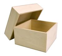 MegaCrea DIY Boite en Bois carrée 10 x 10 H 5 cm (EXT)