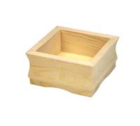 MegaCrea DIY Cache Pot en Bois carré 17 x 9 x 17 cm