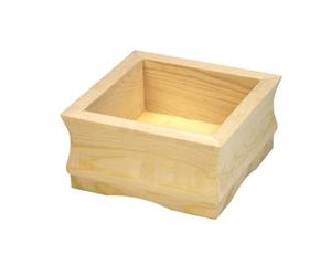 MegaCrea DIY Cache Pot en Bois carré 17 x 9 x 17 cm