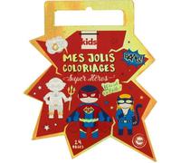 MégaCréa DIY - Carnet de coloriage enfant avec foil 24 pages Super Héros