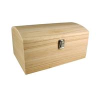 MégaCréa DIY - Coffre en bois couvercle bombé B 30 x 20 x 15 cm