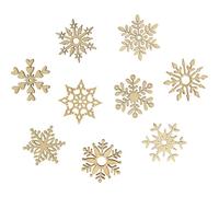 MegaCrea DIY Déco embellissements de Noel en Bois Flocon 45 piè