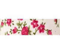 MegaCrea DIY Fabric Tape Ruban adhésif Fleuri Rose 1,5 cm x 3 m