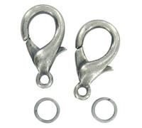 MégaCréa DIY - Fermoir mousqueton 18 mm Argenté 5 pièces