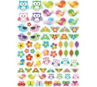 MégaCréa DIY - Gommettes nature de 1 5 à 3 cm 152 pièces