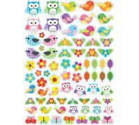 MégaCréa DIY - Gommettes nature de 1,5 à 3 cm 152 pièces