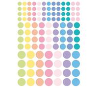MégaCréa DIY - Gommettes rondes pastel de 1 à 2 cm x 348 pièces