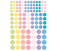 MégaCréa DIY - Gommettes rondes pastel de 1 à 2 cm x 348 pièces