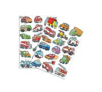 MégaCréa DIY - Gommettes voitures et camions de 2,2 à 4 cm 34 pièces