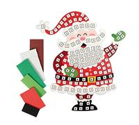 MegaCrea DIY Kit mosaique Mousse Enfant Père Noël 18.5X 15,5 cm