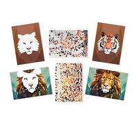 MegaCrea DIY Kit tableaux stickers au numéro A4 animaux sauvage