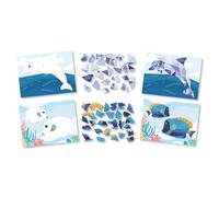 MegaCrea DIY Kit tableaux stickers au numéro A5 animaux marins