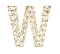 MégaCréa DIY - Lettre W en bois Alphabet géant ajouré 24 cm