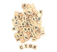 MégaCréa DIY - Lettres carré en bois Alphabet intelligent 120 pièces