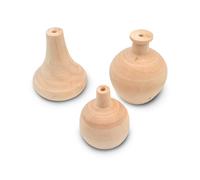 MegaCrea DIY Mini vases en Bois 3 pièces