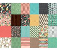 MegaCrea DIY Papier Origami 15x15 cm Les Vitamines 36 Feuilles