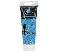MegaCrea DIY Peinture acrylique pailletée bleu 75 ml