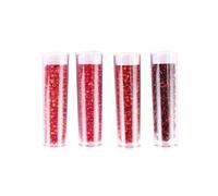 MégaCréa DIY - Perle Rocaille tubes 8 g Rouge 4 pièces
