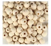 MégaCréa DIY - Perles en bois brut rondes 1 cm 100 pièces